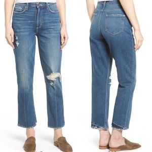 Paige High Rise Sarah Straight Jeans